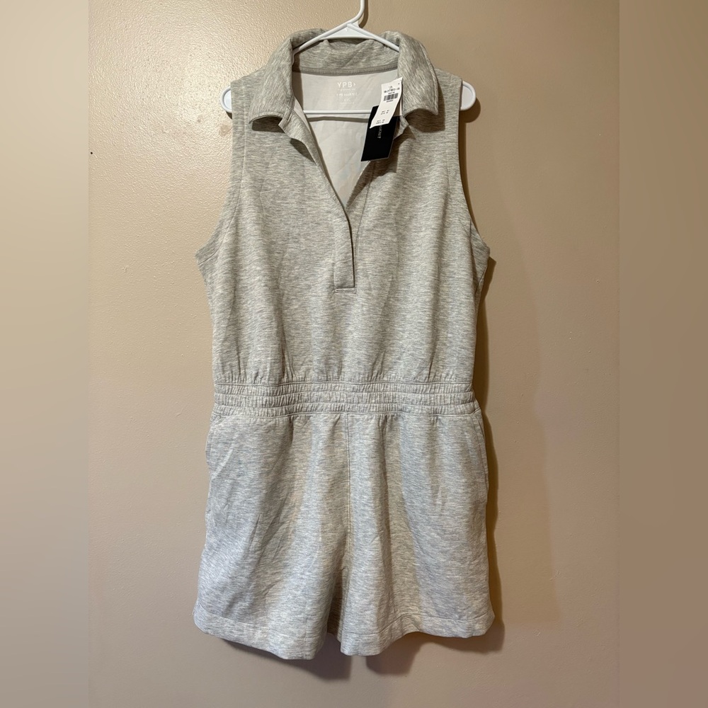Abercrombie & Fitch YPB Gray Neo Polo Romper Womens size XXL NWT